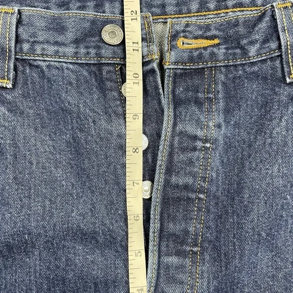 Levi's 501 Men's Jeans 38x33 Button Fly Straight Leg Blue Denim Medium Wash - Picture 6 of 9